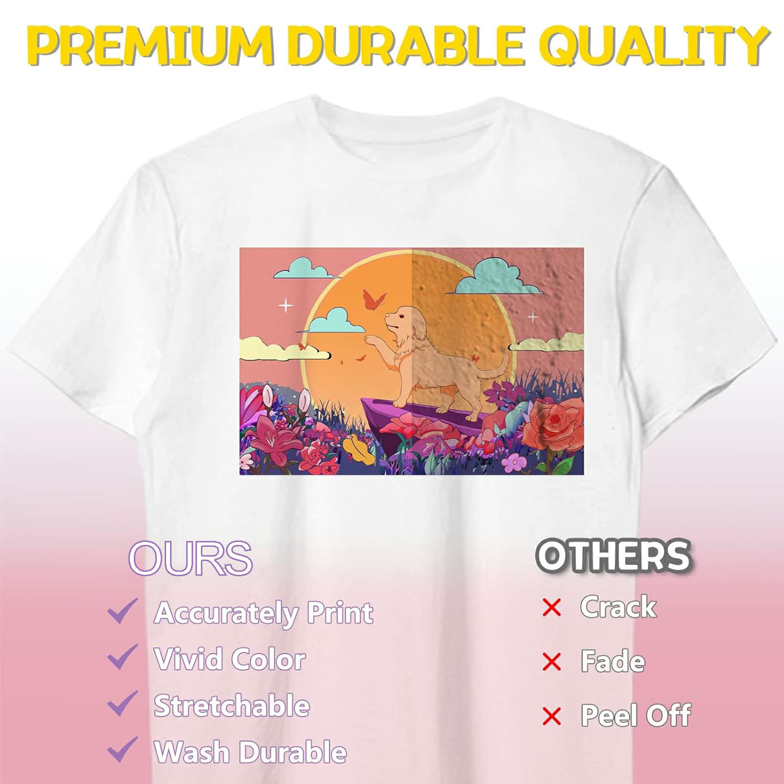 5 Sheets A4 Heat Transfer Pape - đánh giá và giá Heat Transfer Vinyl Roll