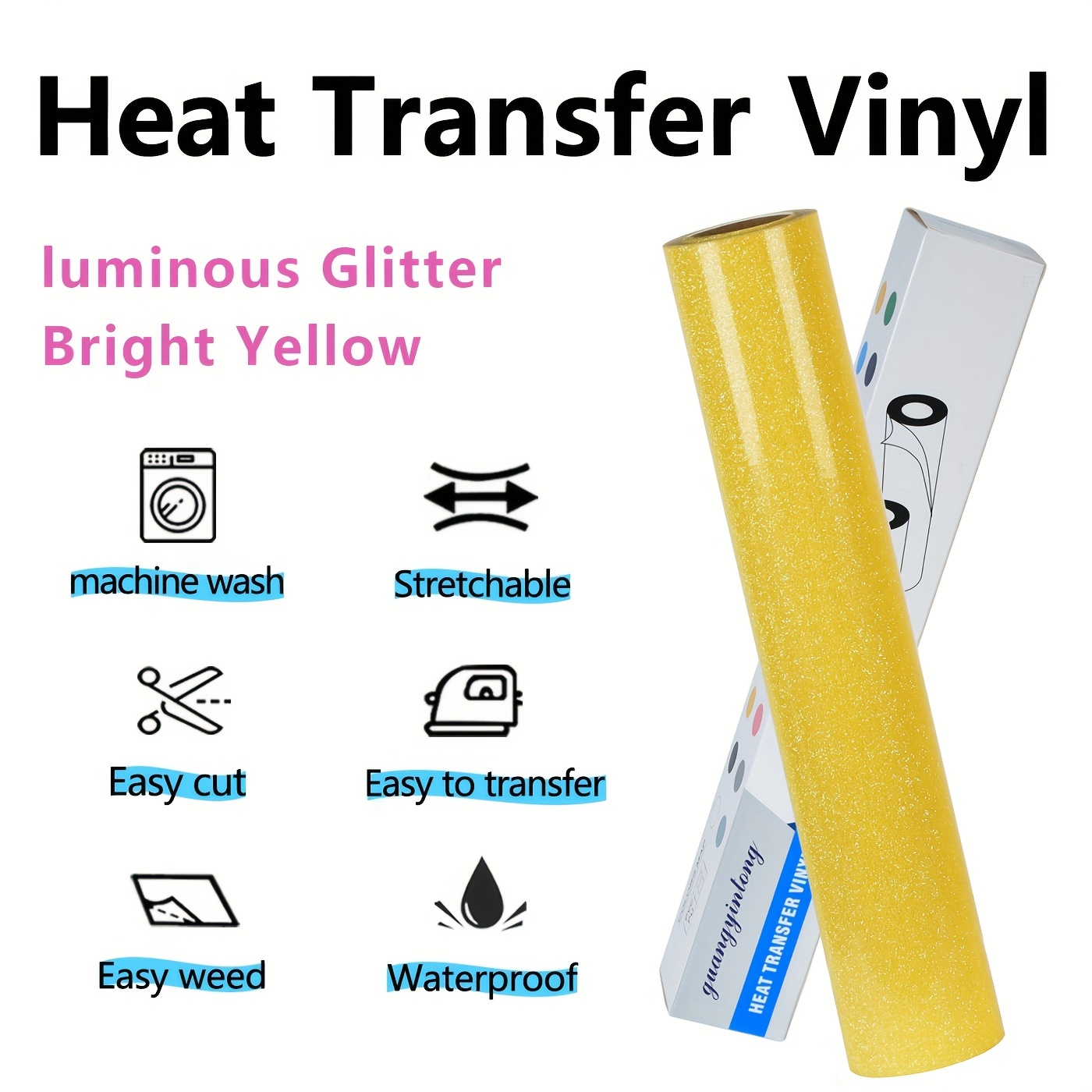 Glitter HTV Heat Transfer Viny - đánh giá và giá Heat Transfer Vinyl Roll