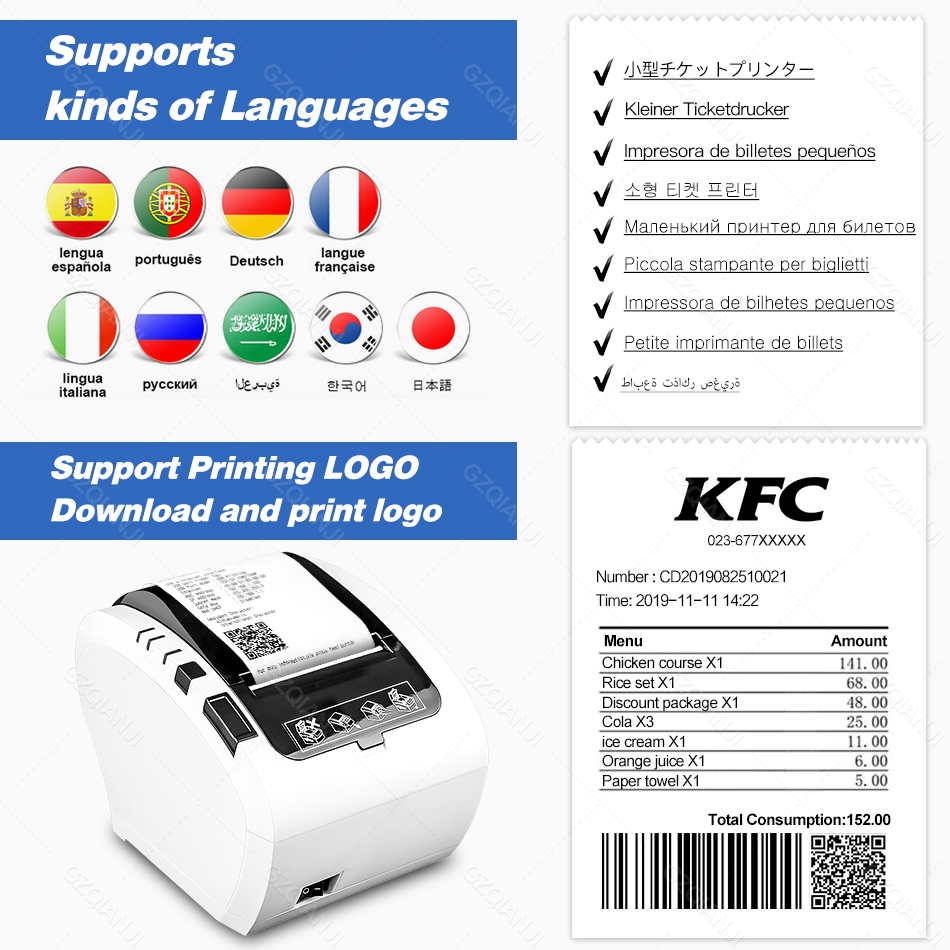 80mm Thermal Receipt Printer W - đánh giá và giá Commercial Printing Press