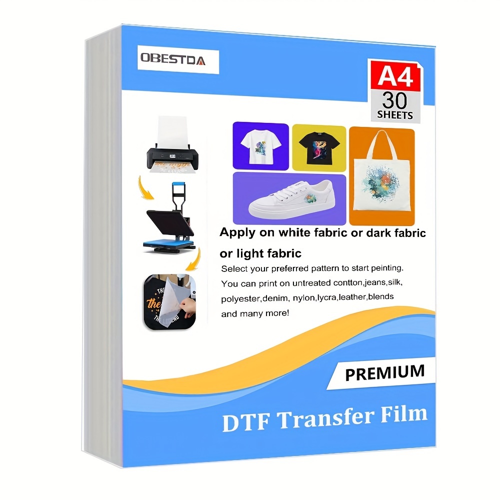 A4 30 Pcs DTF Transfer Film PE - đánh giá và giá Heat Transfer Vinyl Roll