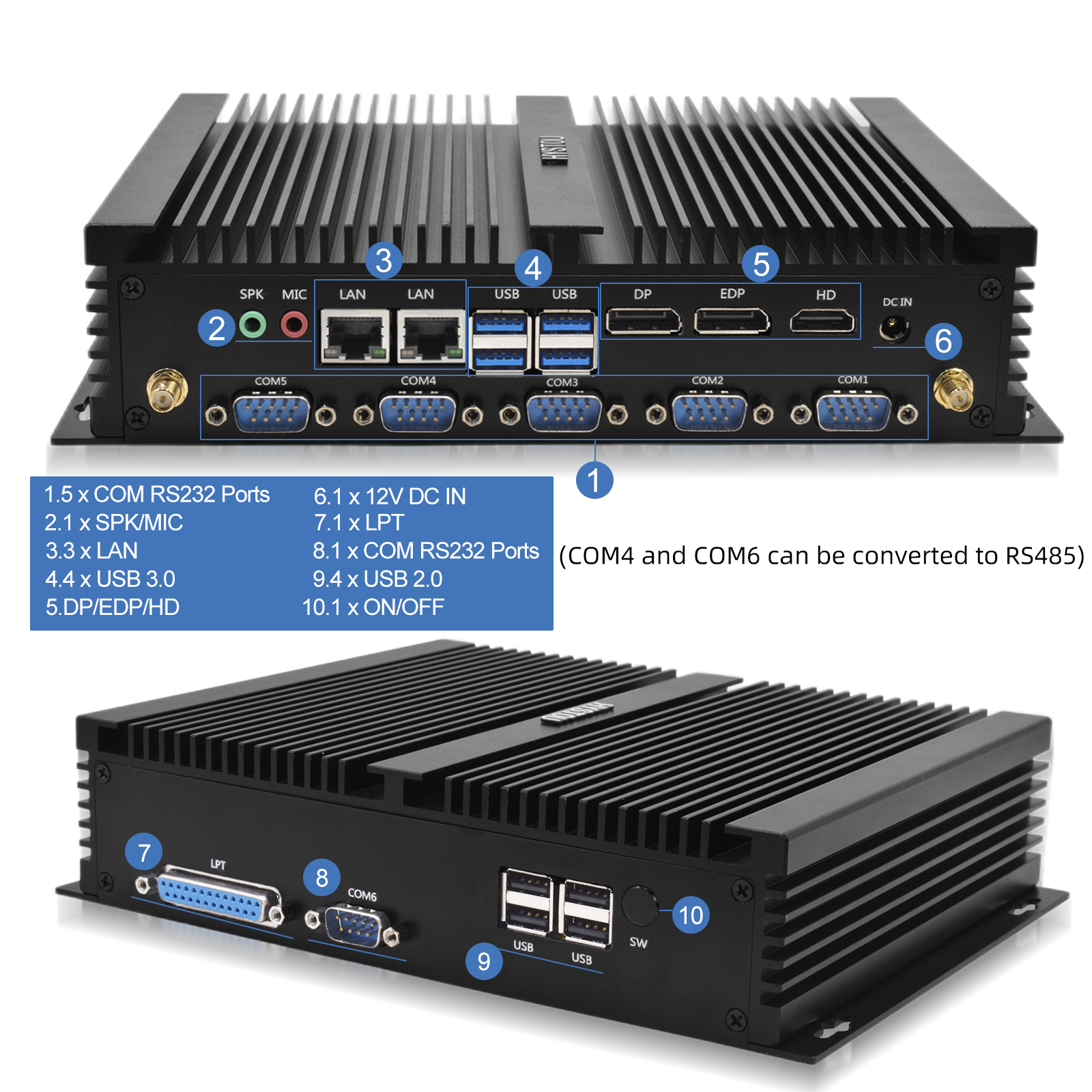 i7 8550U Fanless Mini PC Dual  - đánh giá và giá Commercial Printing Industry