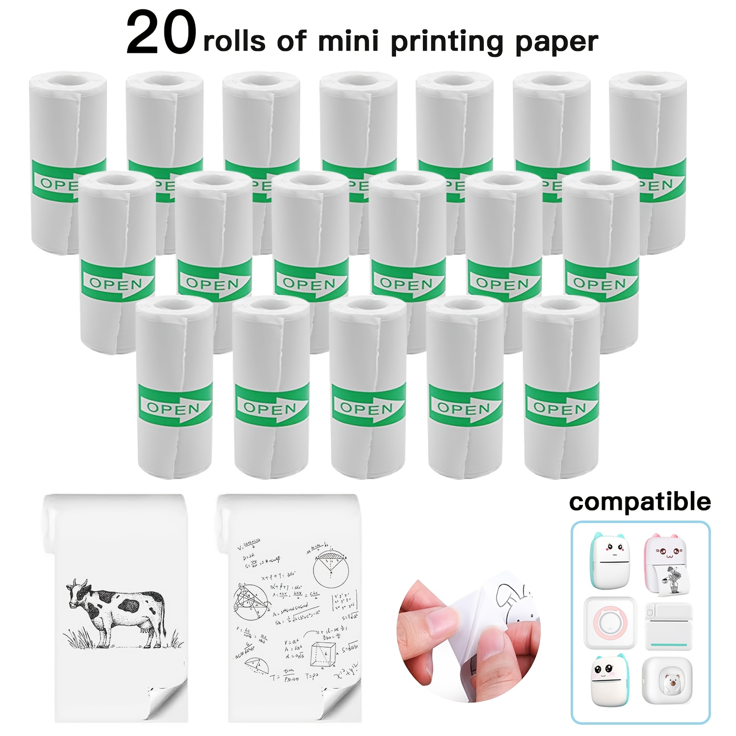 20 Rolls White Thermal Sticker - đánh giá và giá Heat Transfer Vinyl Roll